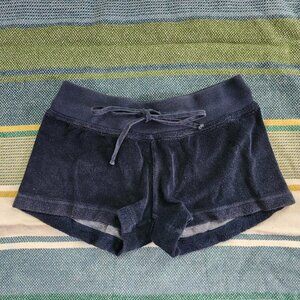 Y2K hard tail blue terrycloth short shorts size small